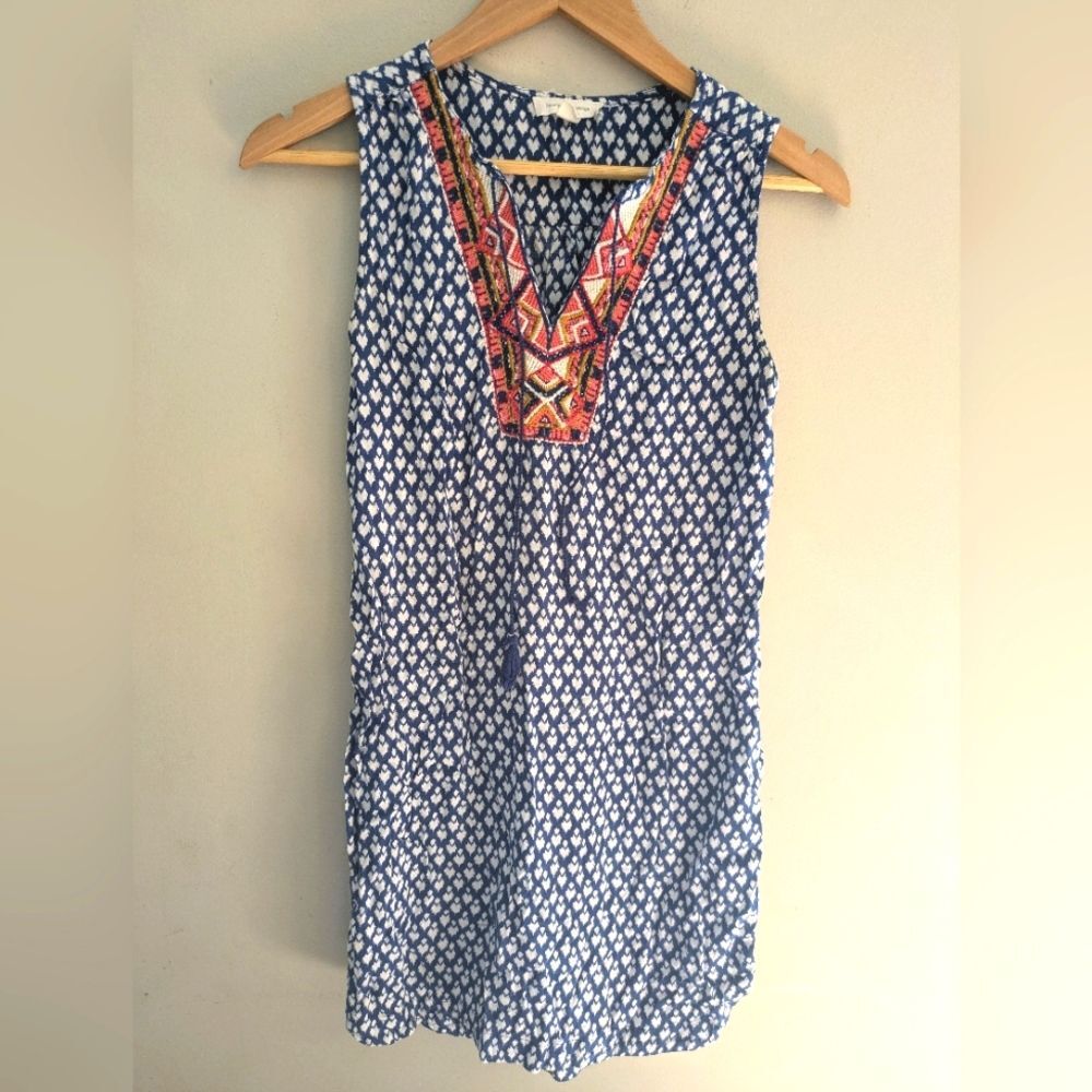 BeachLunchLounge Navy Print Tank Dress Size XS